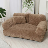Plush Pet Bed Removable Cover Non-Slip Base
